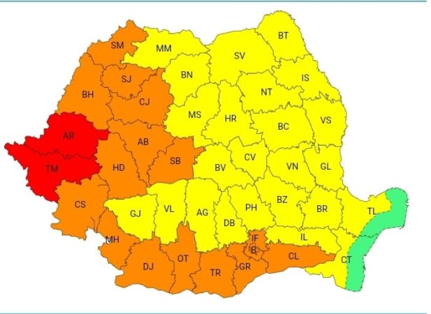 COD GALBEN de CANICULĂ pentru tot județul DÂMBOVIȚA