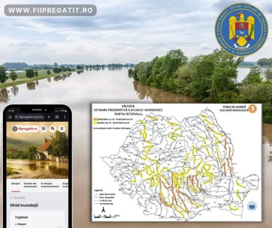 MARE ATENȚIE! De mâine dimineață  județul Dâmbovița este sub AVERTIZARE COD GALBEN de INUNDAȚII. 