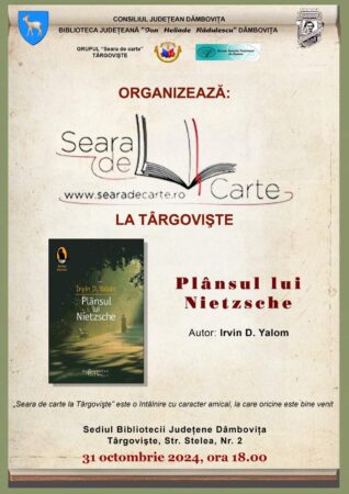 Seara de Carte la Târgoviște Seara de Carte la Târgoviște, Biblioteca Județeană „I. H. Rădulescu” Dâmbovița va găzdui o nouă ediție a „Serii de carte la Târgoviște”, începând cu ora 18:00.