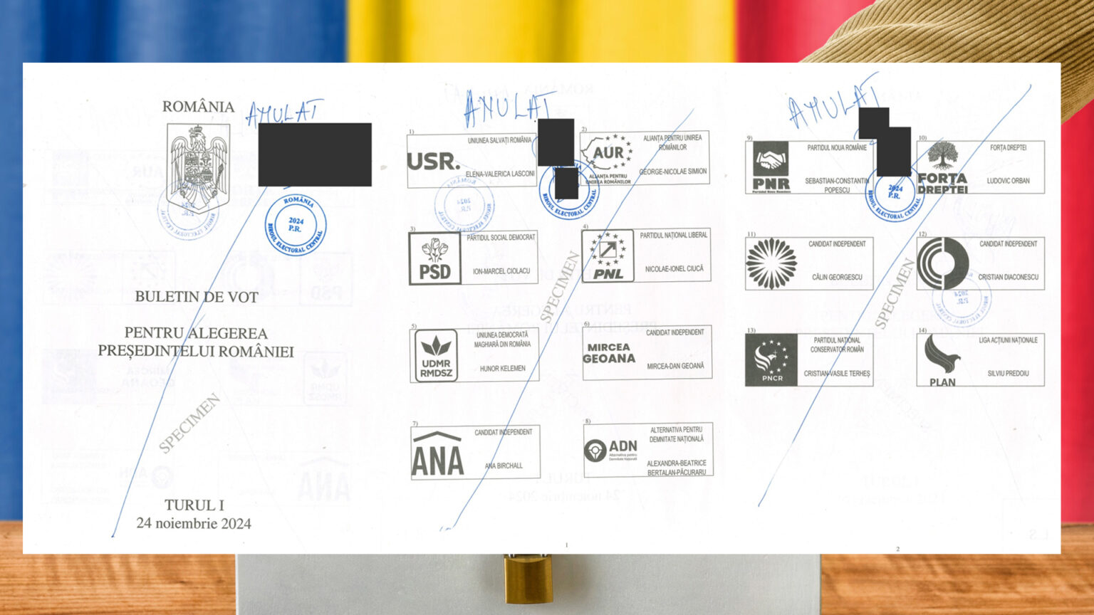 Biroul Electoral Central pentru alegerea Președintelui României din anul 2024 (BEC) informează că, la data de 13 octombrie a.c., au fost stabilite machetele
