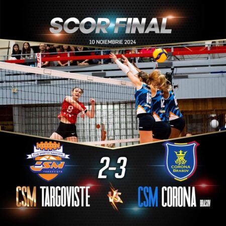 CSM Târgoviște a fost învinsă într-un meci extrem de echilibrat și emoționant în fața celor de la CSM Corona Brașov