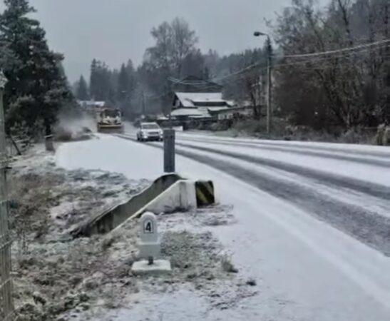 Alertă meteo în zona montană: Ninsori și se circulă în condiții  de iarnă.VIDEO Alertă meteo în zona montană, în această dimineață, vremea rece și ninsoarea au pus probleme pe drumurile montane din centrul țării.