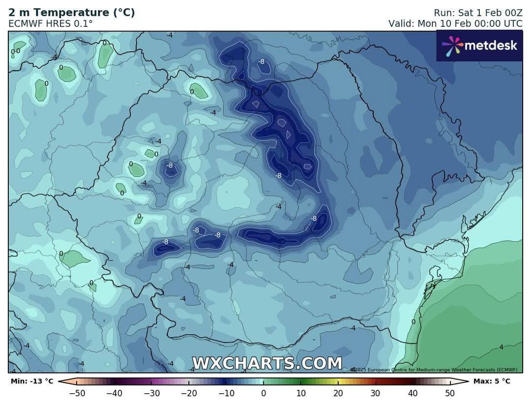 Vreme geroasă în următoarele zile, meteorologii au emis avertizări de ger puternic pentru următoarele zile, iar februarie nu va face rabat de la rigorile iernii.