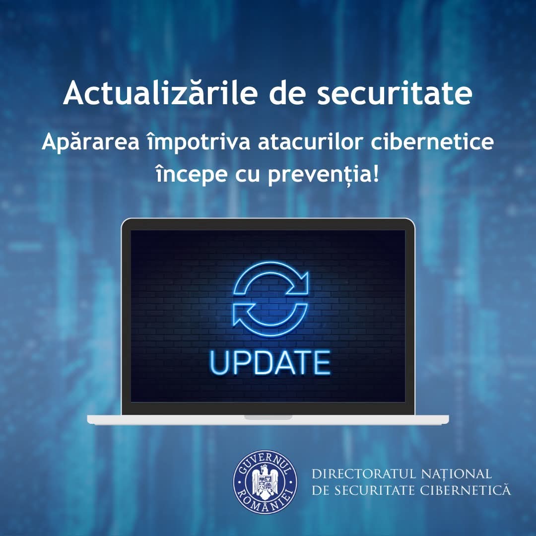 IMPORTANT: Actualizările de securitate online sunt cheia apărării tale.