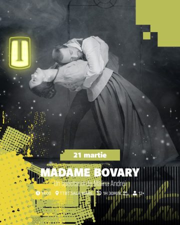 „Madame Bovary” pe scena Teatrului Tony Bulandra din Târgoviște „Madame Bovary” pe scena Teatrului Tony Bulandra din Târgoviște, pe 21 martie 2025, la ora 19:00.