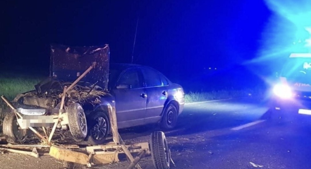 Accident rutier pe raza comunei Cobia: Coliziune între autoturism și o căruță, în această seară   de 15 martie 2025, polițiștii din cadrul Formațiunii Rutiere Găești