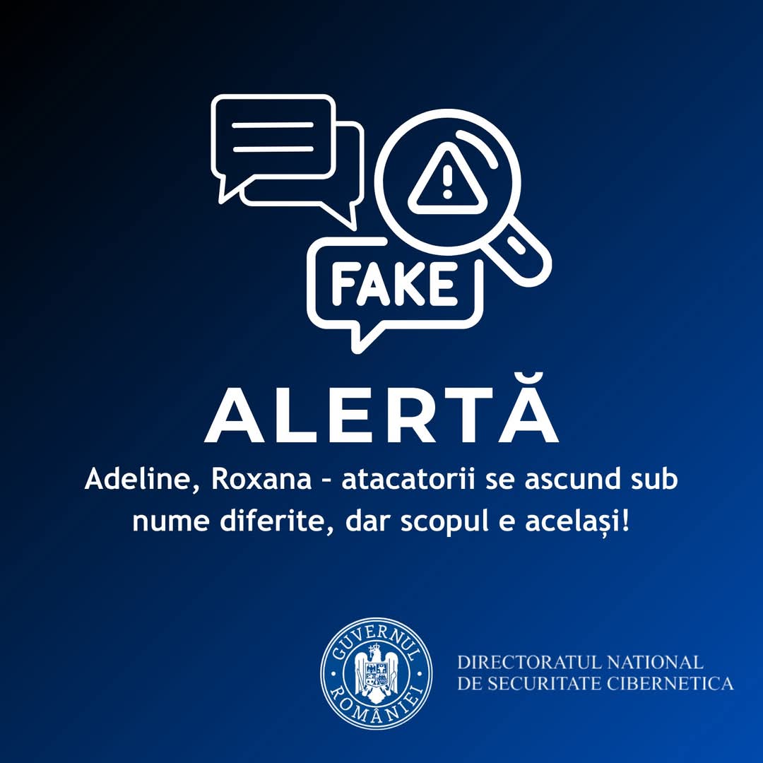 ALERTĂ de  fraude în mediile online, echipa Directoratului Național de Securitate Cibernetică (DNSC) avertizează utilizatorii cu privire la o nouă variantă a atacului cunoscut sub denumirea de "vot pentru Adeline".