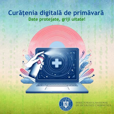 Curățenia digitală de primăvară:  Protejează-ți datele!  Curățenia digitală de primăvară!  La fel cum îți reorganizezi casa, este esențial să faci ordine și în informațiile tale online pentru a te proteja împotriva atacurilor cibernetice.
