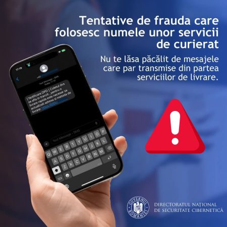 Atenție la fraudele prin SMS: Infractorii cibernetici se dau drept firme de curierat Atenție la fraudele prin SMS, autoritățile române avertizează asupra unei campanii extinse de fraudă, desfășurată prin intermediul SMS-urilor care imită notificările de livrare ale serviciilor de curierat. Infractorii trimit mesaje care pretind că există un colet pentru destinatar, cerând plata unei „taxe” pentru livrarea acestuia. Totul este o înșelătorie, iar scopul principal al atacatorilor este să fure bani sau date sensibile.