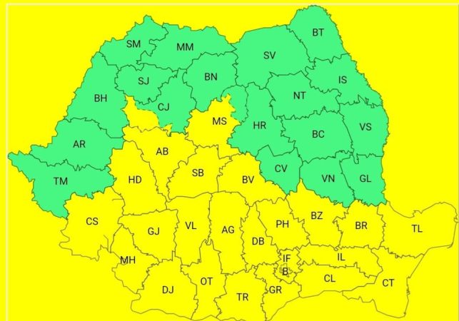 ALERTĂ METEO: COD GALBEN de ploi torențiale, vijelii și grindină în județul Dâmbovița  ALERTĂ METEO: COD GALBEN de ploi torențiale, vijelii și grindină în județul Dâmbovița, interval: 26 aprilie, ora 10:00 – 27 aprilie, ora 10:00.