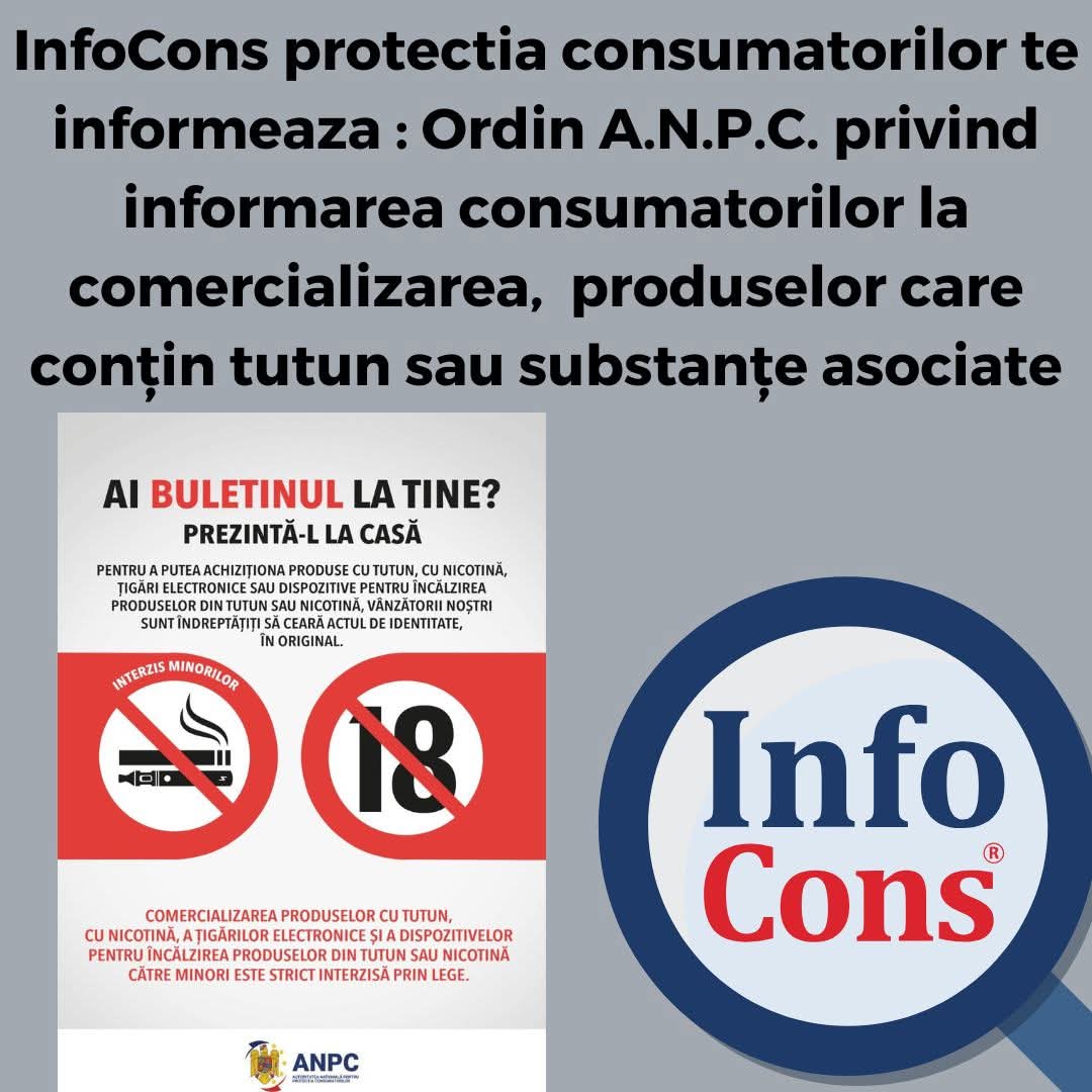 MARE ATENȚIE! Obligații stricte , operatorii economici care comercializează produse care conțin tutun, țigarete electronice,