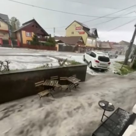 URGIA NATURII: Furtuni violente, inundații și grindină în Râșnov URGIA NATURII: Furtuni violente, inundații și grindină în Râșnov