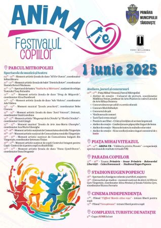  Târgoviște devine lumea copilăriei de 1 junie, Festival de Animație, paradă și surprize pentru cei mici