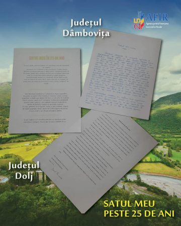 „Satul meu peste 25 de ani”:  Copiii din Dolj și Dâmbovița și-au imaginat viitorul satului românesc  „Satul meu peste 25 de ani”:  Copiii din Dolj și Dâmbovița și-au imaginat viitorul satului românesc