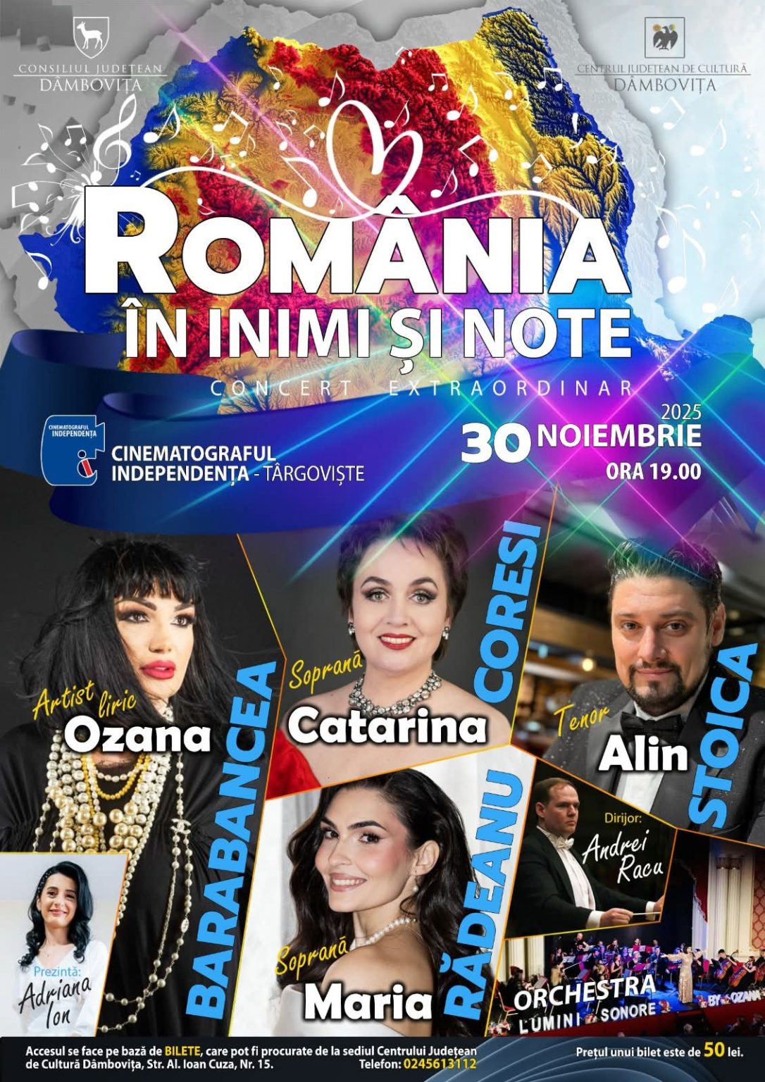 Concert extraordinar dedicat Zilei Naționale a României, la Târgoviște