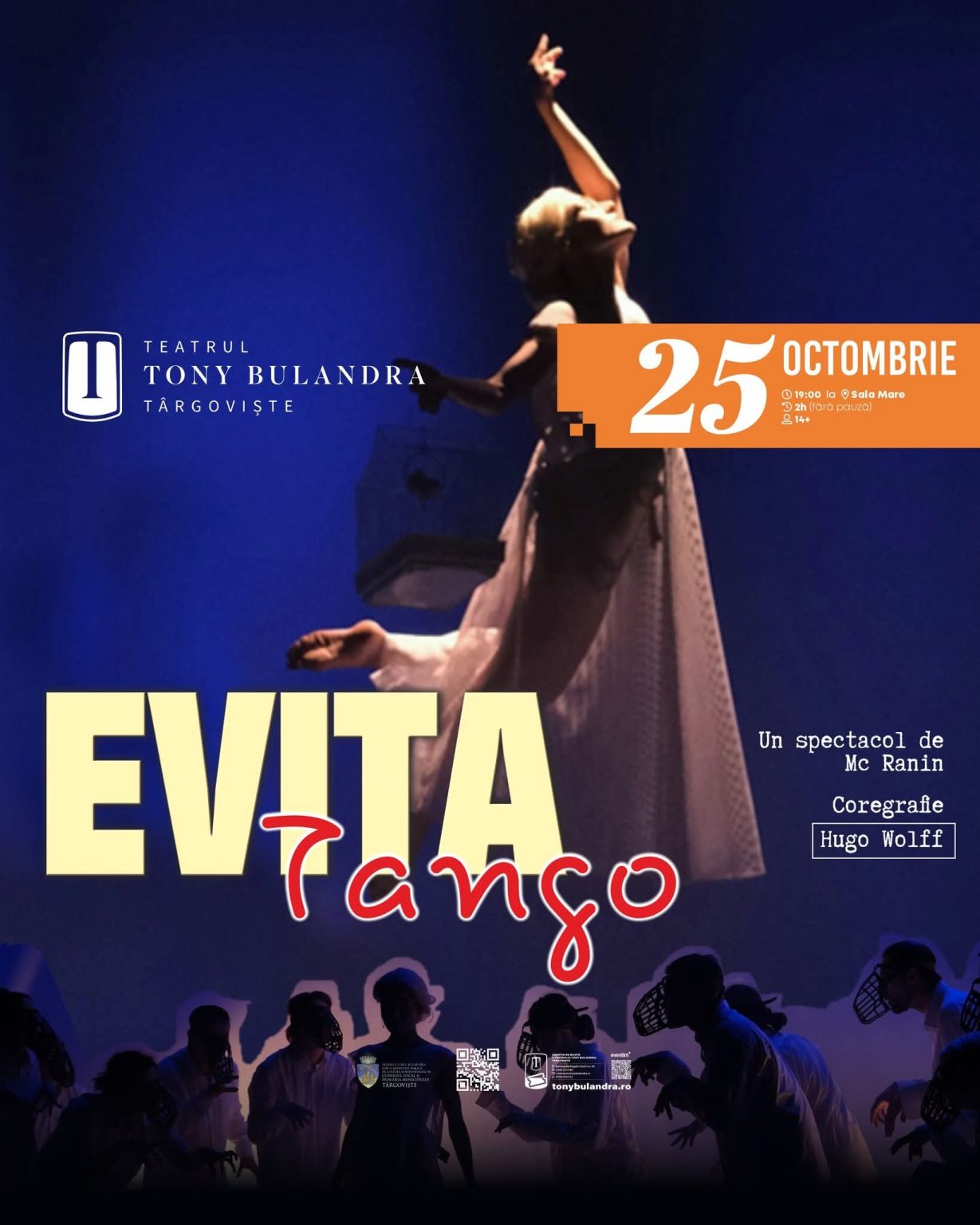 „Evita Tango”, spectacol de teatru-dans despre Evita Péron, la Târgoviște