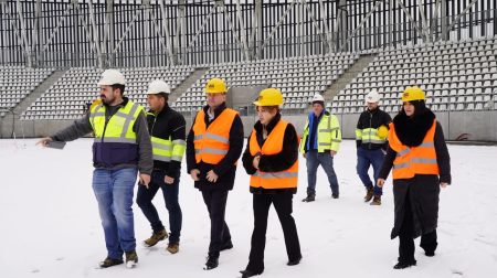 Stadiul lucrărilor la Dâmbovița Arena: Vizită pe șantier a directorului CNI și a președintelui CJ Dâmbovița 