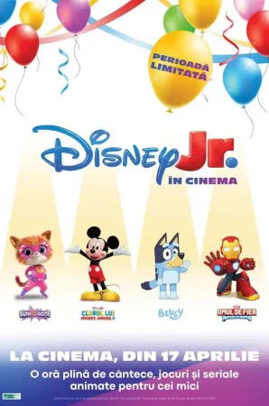 Copiii sunt invitați la un eveniment special de primăvară: premiera Disney Junior în Cinema, care va avea loc sâmbătă, 18 aprilie, de la ora 11:00, la Cinema Independența.