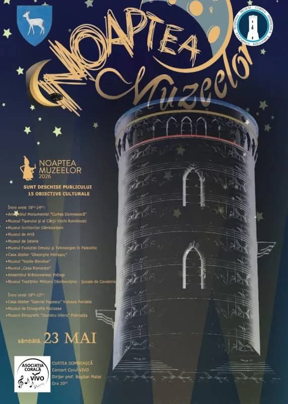 Noaptea Muzeelor 2026 în Dâmbovița: istorie, artă și muzică, într-o seară specială la Târgoviște
