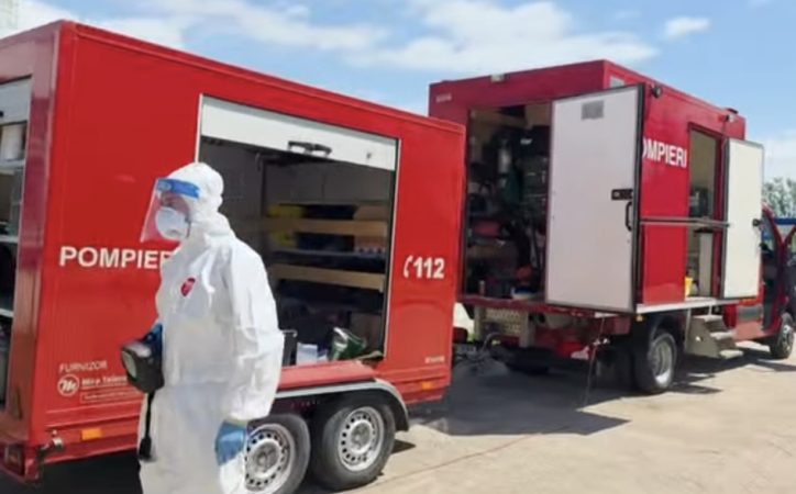 Târgoviște: ISU „Basarab I” a testat Planul de Urgență Externă într-un scenariu cu explozie, incendii și substanțe periculoase