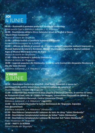 Dâmbovița sărbătorește: ediția 2026 a Zilelor Județului aduce patru zile pline de evenimente, între 4 și 7 iunie
