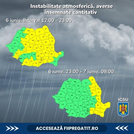 ANM a emis două noi avertizări Cod Galben. Urmează furtuni, vijelii și grindină în mai multe zone ale țării ANM a emis două noi avertizări Cod Galben.