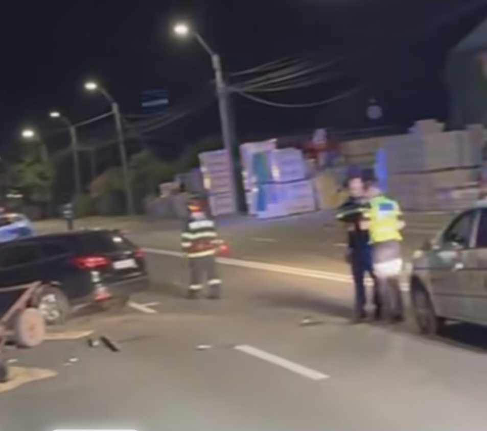 Căruță spulberată pe Șoseaua Găești: impact violent, mai multe victime au ajuns la spital