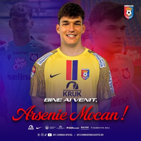 Chindia Târgoviște mizează pe viitor: Arsenie Mocan, noul gardian al porții! Chindia Târgoviște mizează pe viitor: Arsenie Mocan, noul gardian al porții!