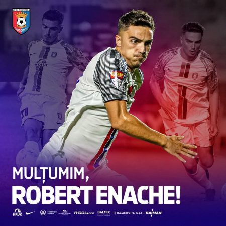 Robert Enache se desparte de Chindia Târgoviște. Clubul și mijlocașul au reziliat contractul de comun acord
