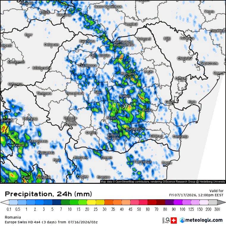 Căldură dar și furtuni puternice! Dâmbovița, între temperaturi de până la 30 grade Celsius și averse torențiale