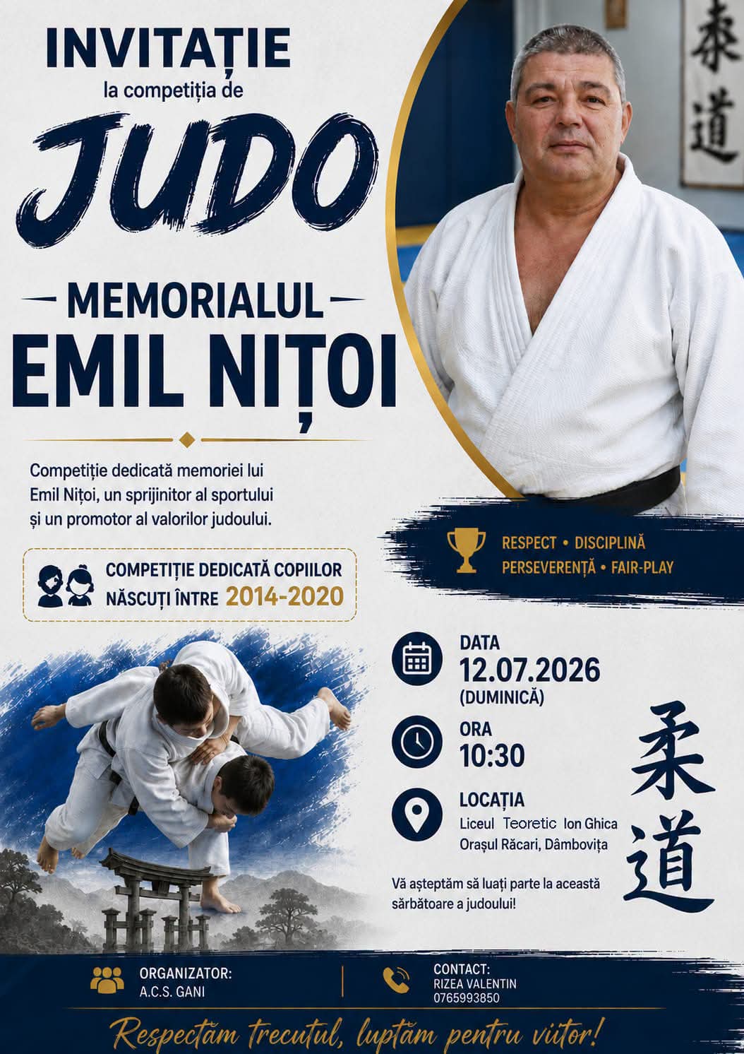 Memorialul „Emil Nițoi” aduce la Răcari sute de tineri judoka din întreaga regiune