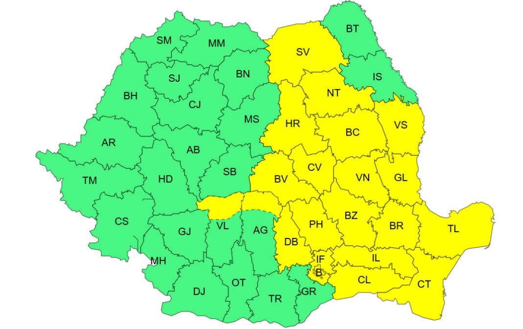 Cod galben de furtuni în Dâmbovița