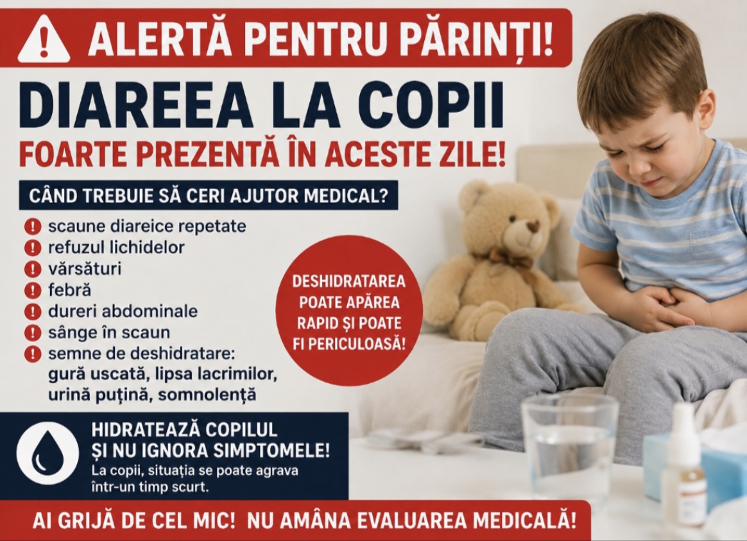ALERTĂ PENTRU PĂRINȚI! DIAREEA FACE RAVAGII PRINTRE COPII ÎN ACESTE ZILE