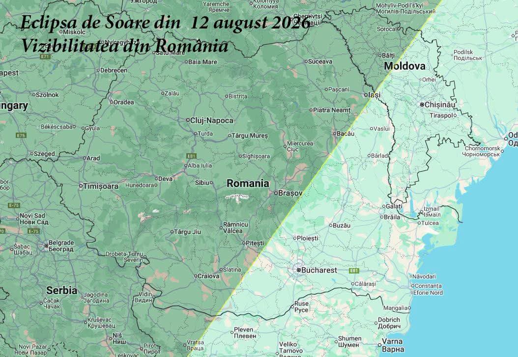 ECLIPSA DE SOARE DIN 12 AUGUST SE VEDE ȘI LA TÂRGOVIȘTE! Spectacol astronomic la apus